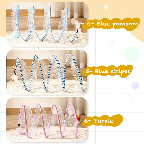 Interaktiver Katzentunnel zum spielerischen Jagen und Trainieren