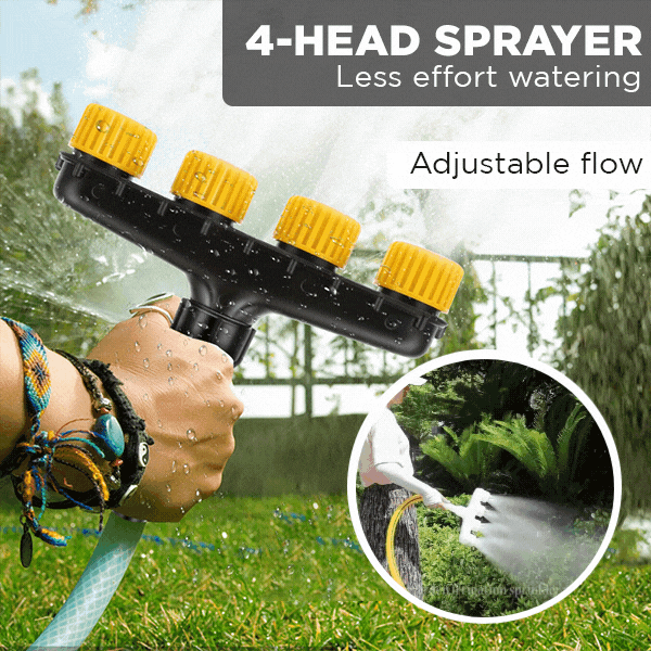 AquaQuad™ – Premium 4-Kopf-Gartenregner