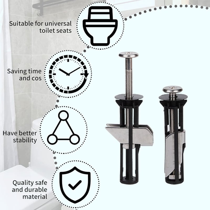 Robustes Reparaturset für Toilettensitz-Schrauben