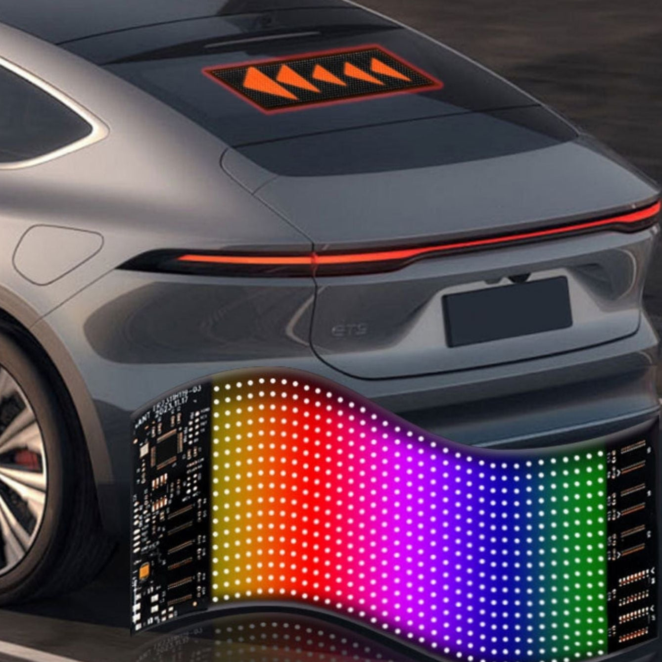 Anpassbarer LED-LKW- und Auto-Bildschirm mit Teufelsaugen-Design