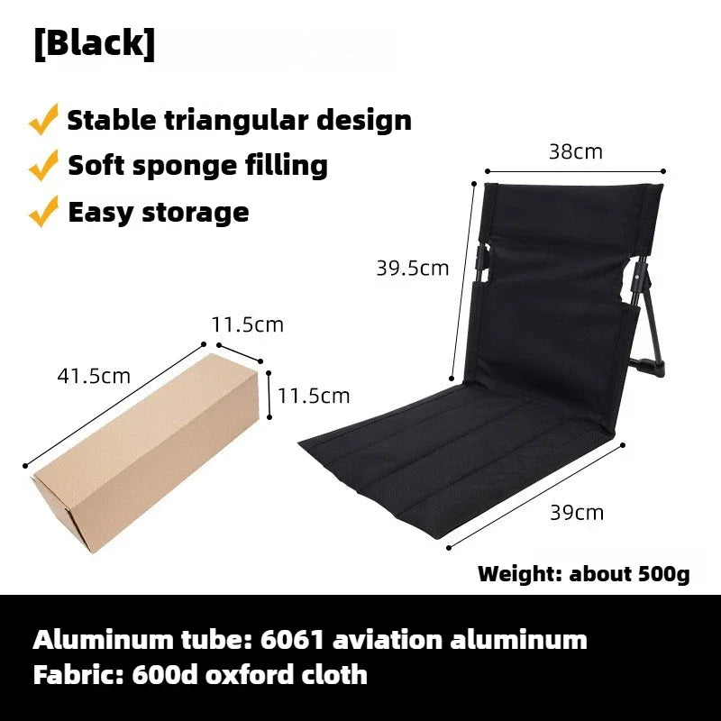 Ultraleichter gepolsterter Campingstuhl mit wetterfestem Aluminiumrahmen