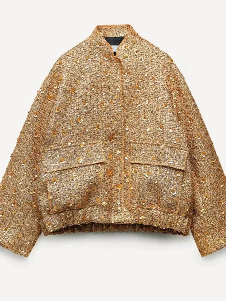 Glimmer™ Modisch schimmernde Jacke für Frauen
