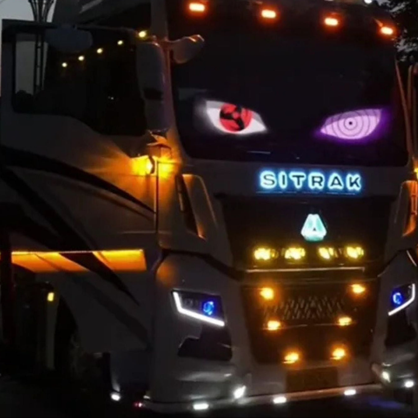 Anpassbarer LED-LKW- und Auto-Bildschirm mit Teufelsaugen-Design