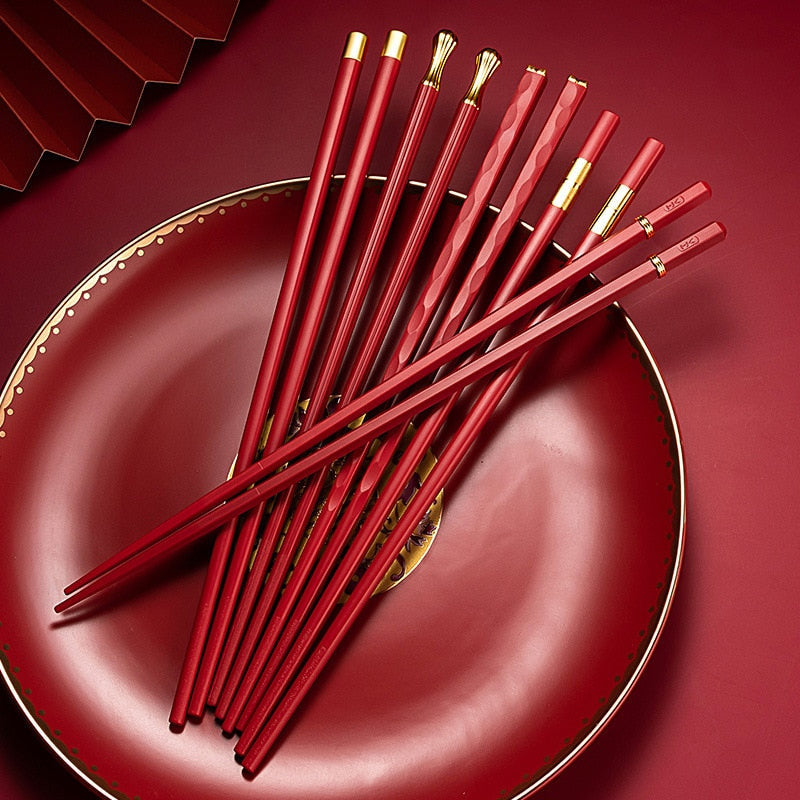 Umweltfreundliches elegantes Bambus-Stäbchen-Set für Essen und Unterhaltung