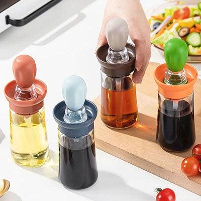 OlivaFlow™ - Olivenölspender & Bürstenkombination