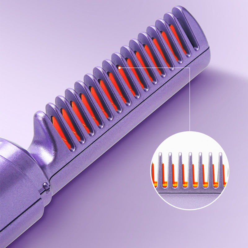 HairGlam™️ | 2 in 1 elektrischer Kamm / Lockenstab und Glätteisen
