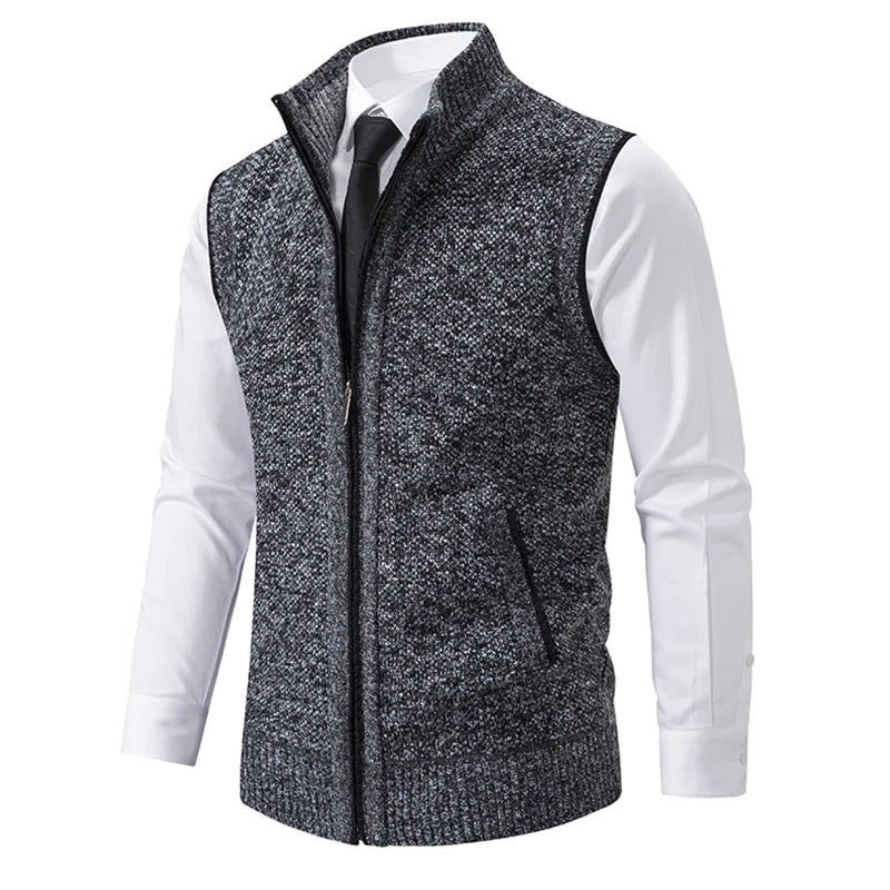 Fleecora™ – Gestrickte Armellose Fleeceweste