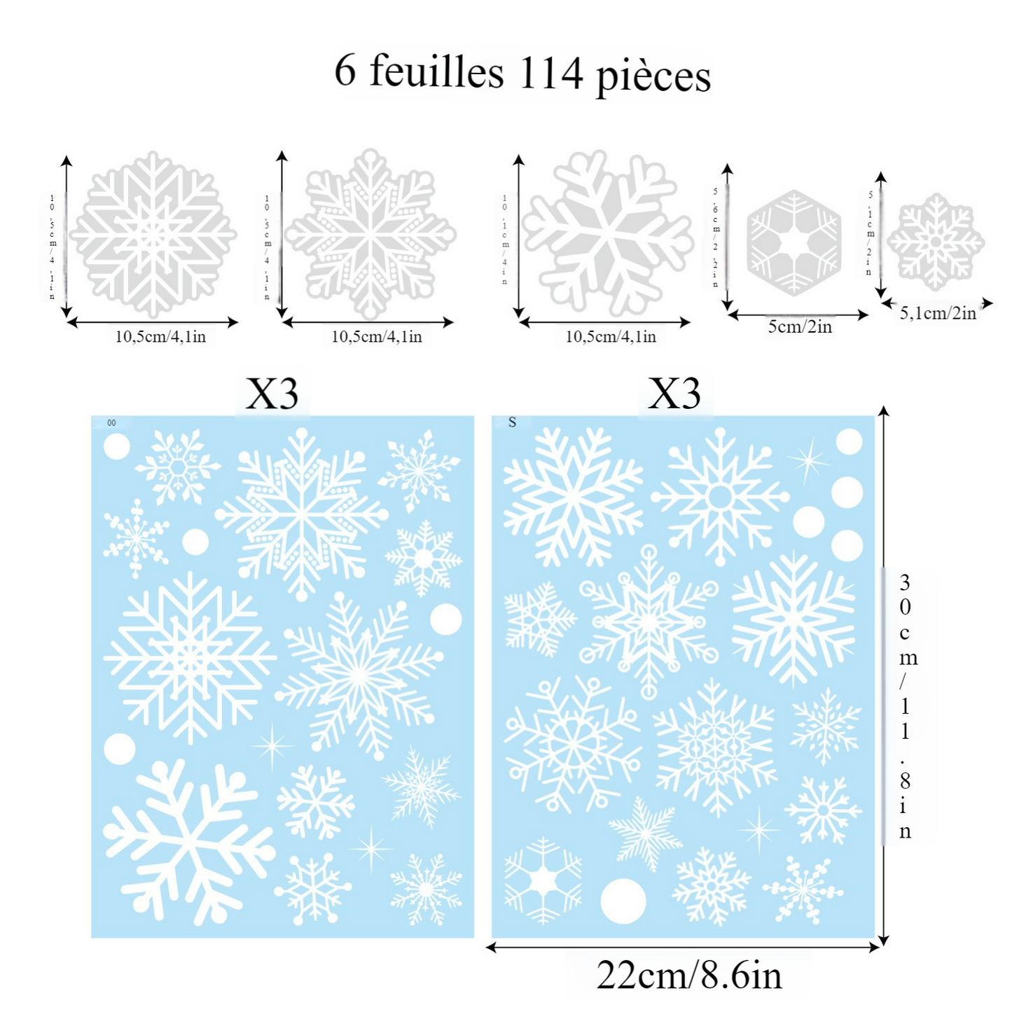 Festliches Weihnachtsaufkleber-Set für Bastel- und Scrapbooking-Projekte