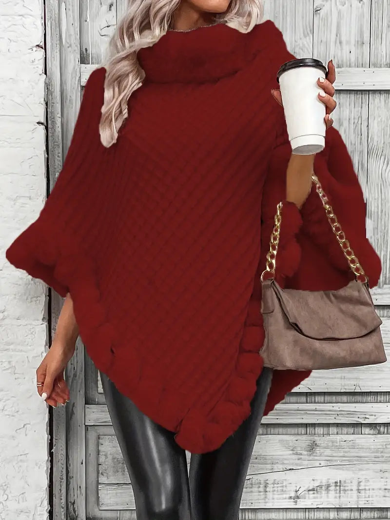 FurWarm™ - Luxuriöser Warmer Pullover mit Pelzbesatz
