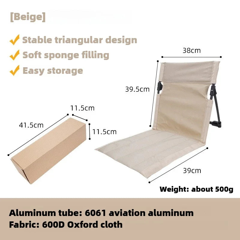 Ultraleichter gepolsterter Campingstuhl mit wetterfestem Aluminiumrahmen