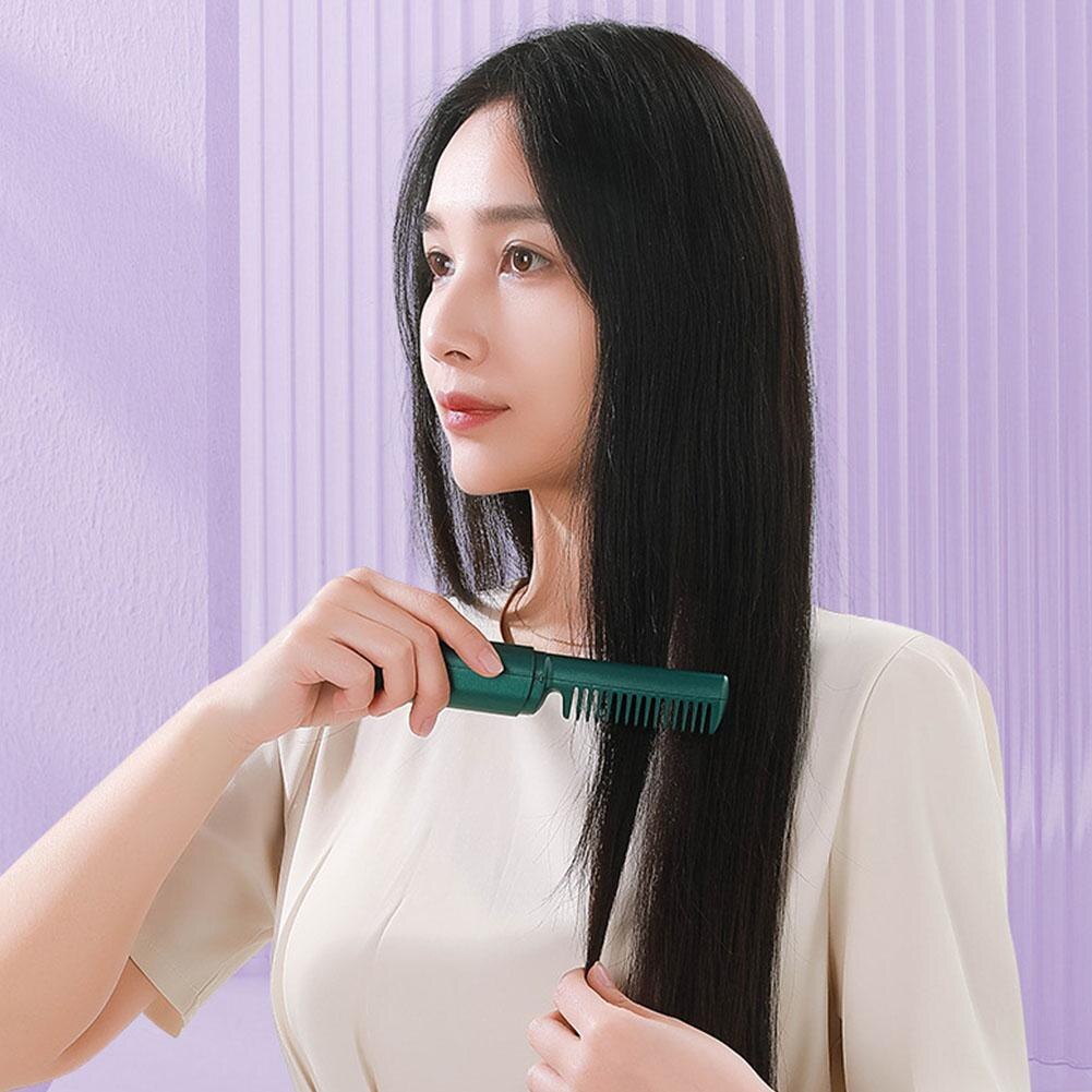 HairGlam™️ | 2 in 1 elektrischer Kamm / Lockenstab und Glätteisen