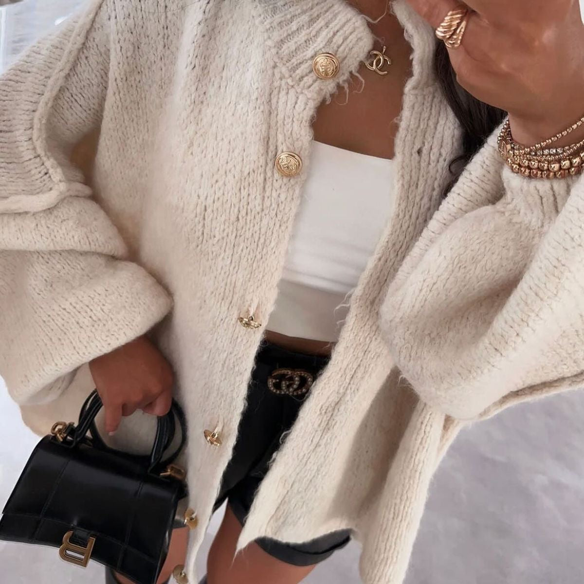 ComfyGo™ | Luxuriöser Oversized-Cardigan für elegante Lagenlooks