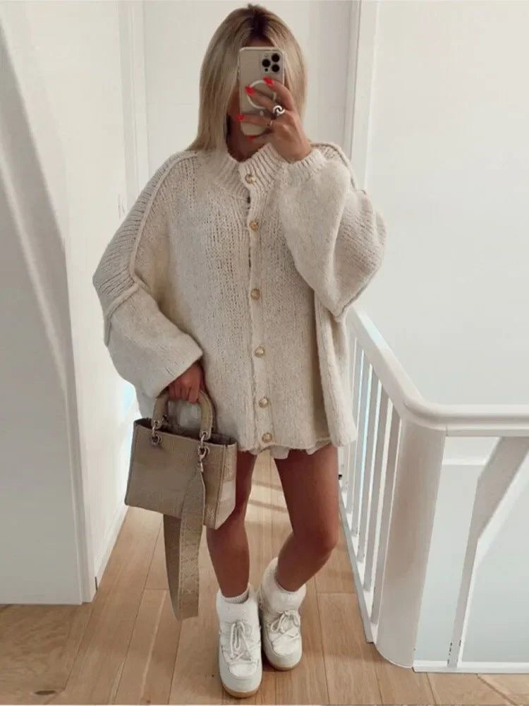 ComfyGo™ | Luxuriöser Oversized-Cardigan für elegante Lagenlooks