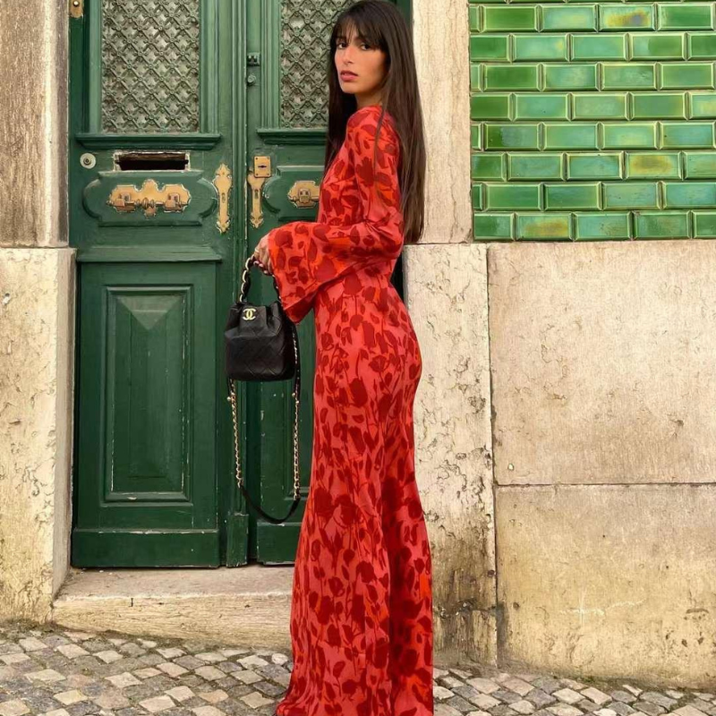 Jane™ | Rotes Maxikleid