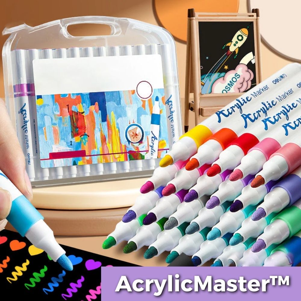 AcrylicMaster™ | 24-Farben-Acrylmarker-Set für lebendige Kunstwerke