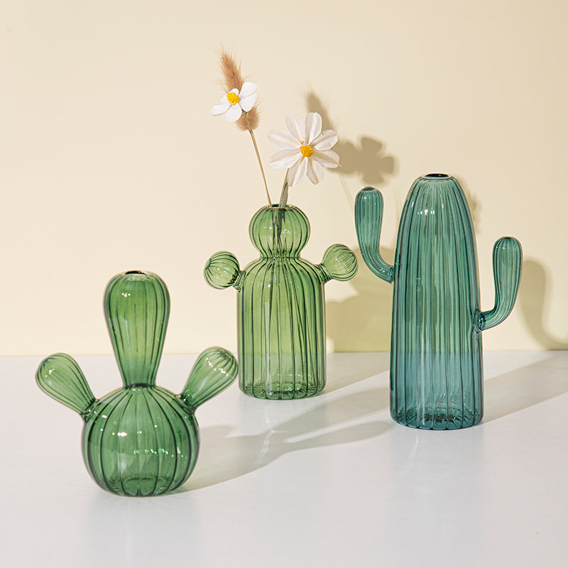Fungglass™ | Kaktus & Pilz Transparente Glasvasen