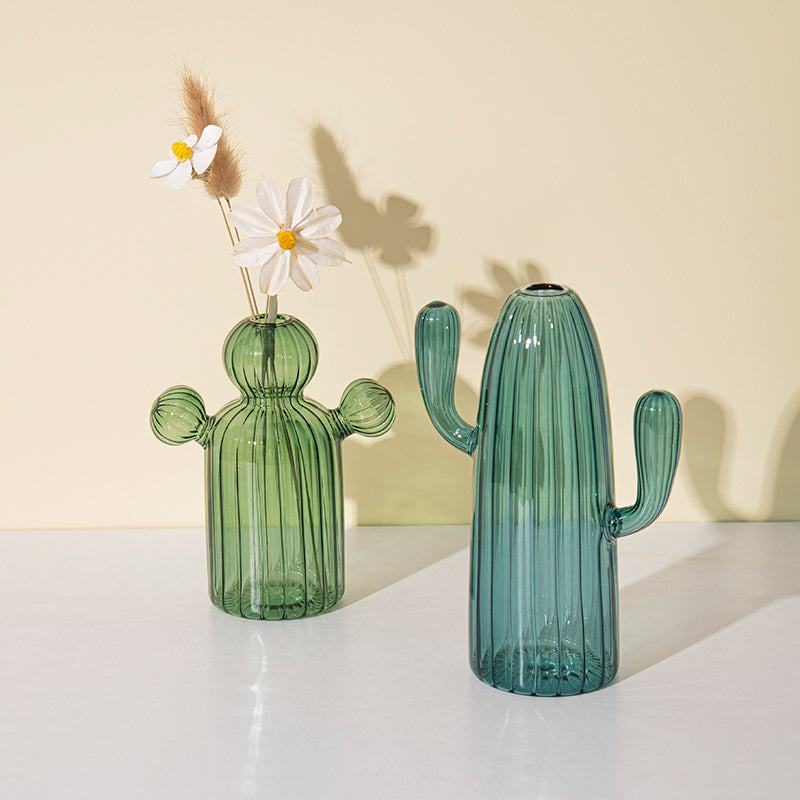 Fungglass™ | Kaktus & Pilz Transparente Glasvasen