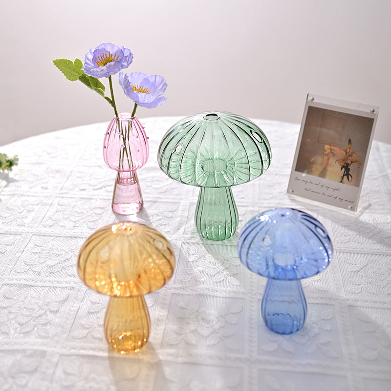 Fungglass™ | Kaktus & Pilz Transparente Glasvasen