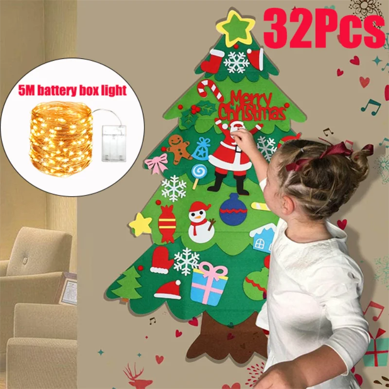 Glowtree™ Dekorativer Weihnachtsbaum Wandbehang mit Lichterketten