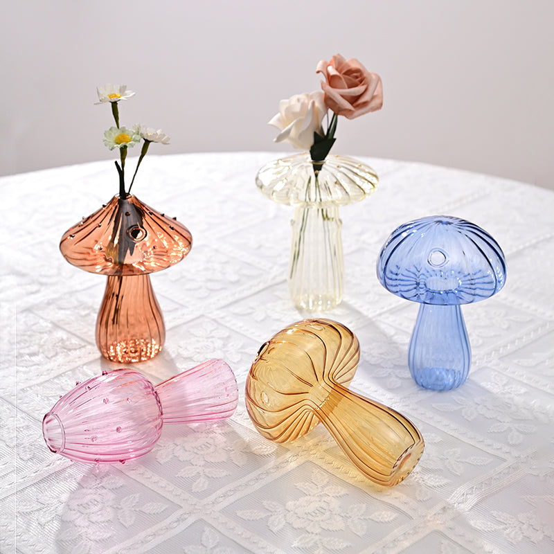 Fungglass™ | Kaktus & Pilz Transparente Glasvasen