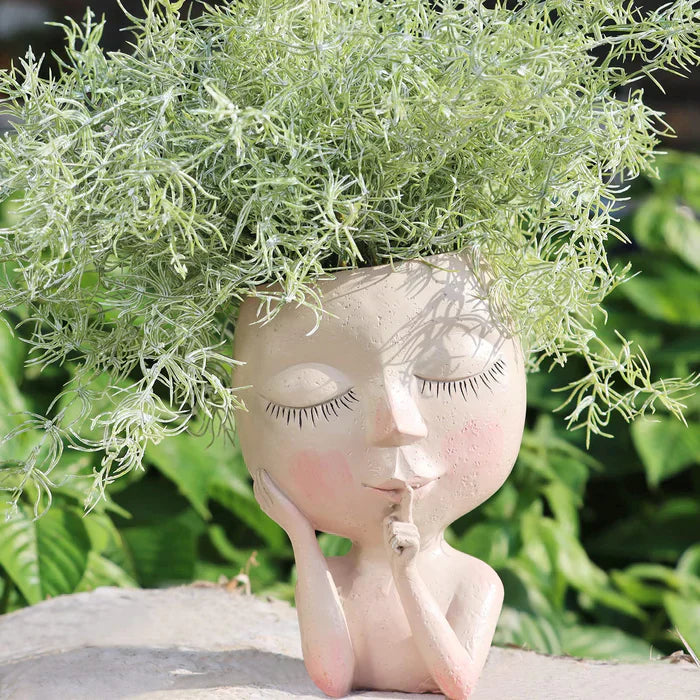 GardenCharm™ – Kunstvolle Lady Face Pflanzenvase
