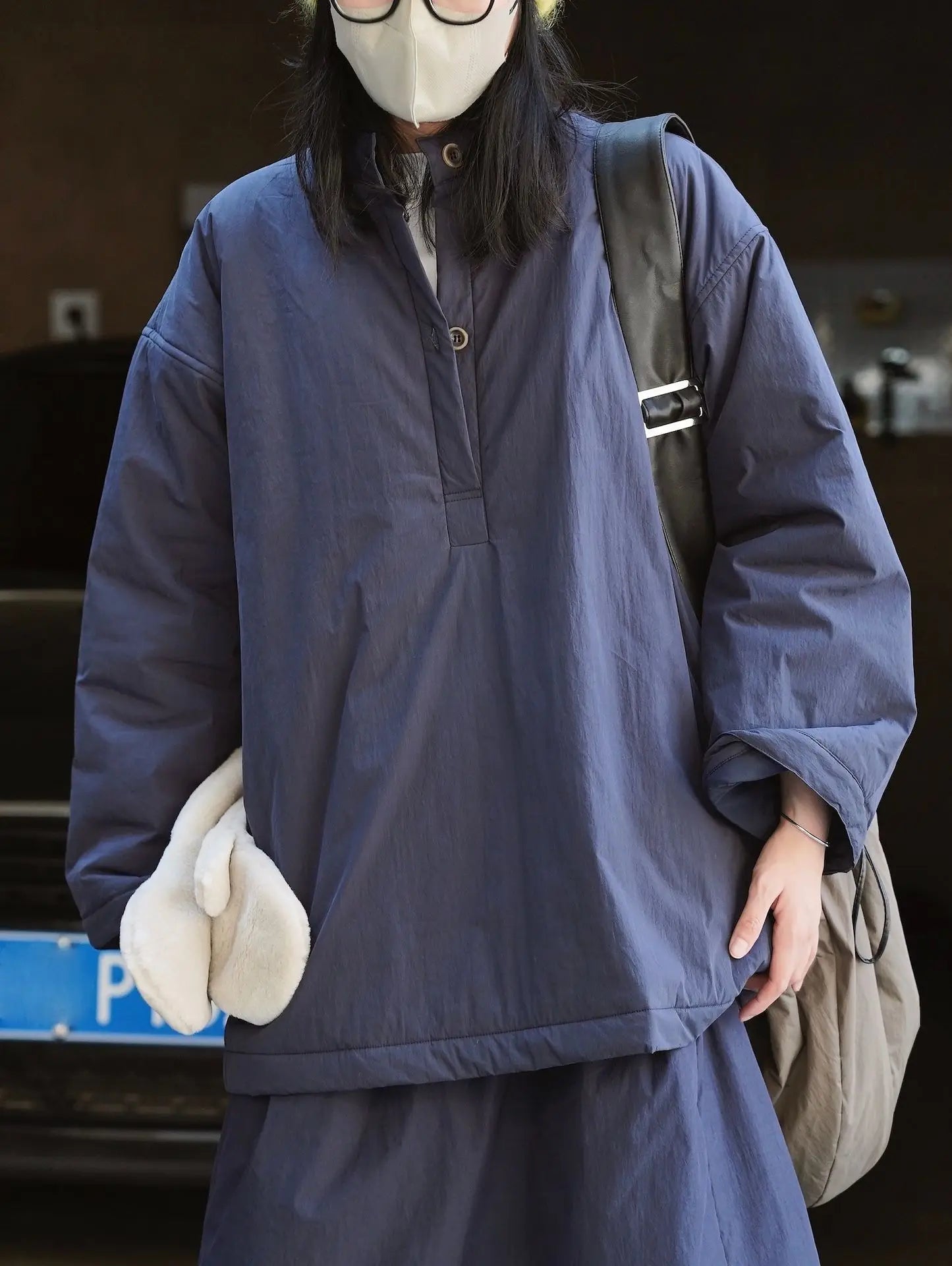 50% off | Justina™ | Women's stand-up collar, loose fit, and button-front winter jacket