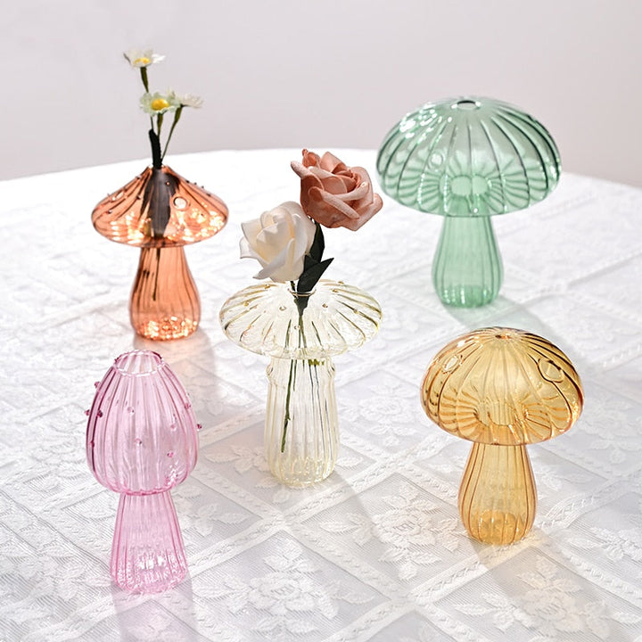 Fungglass™ | Kaktus & Pilz Transparente Glasvasen