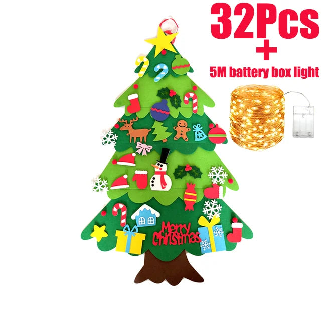 Glowtree™ Dekorativer Weihnachtsbaum Wandbehang mit Lichterketten