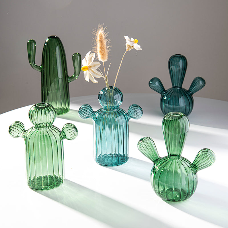 Fungglass™ | Kaktus & Pilz Transparente Glasvasen