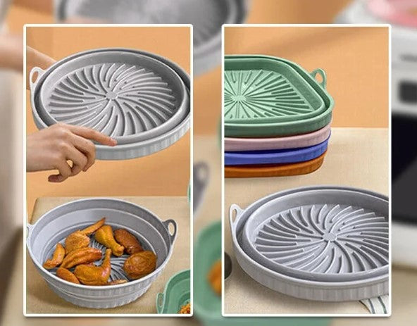 Globetrek™ | SiliconePan - Wiederverwendbare Silikonpfanne für die Heißluftfritteuse!