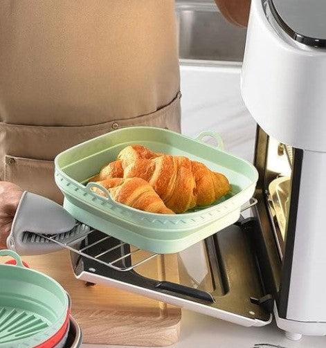 Globetrek™ | SiliconePan - Wiederverwendbare Silikonpfanne für die Heißluftfritteuse!