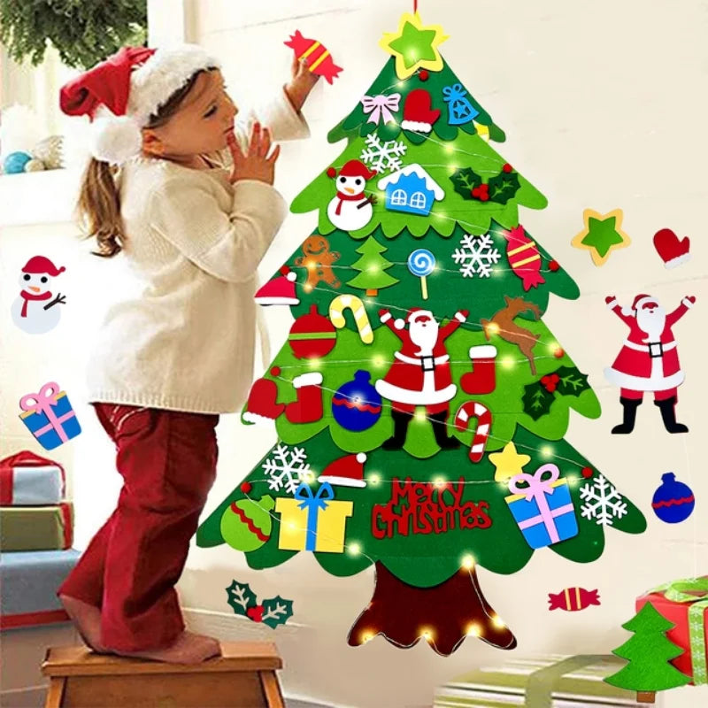 Glowtree™ Dekorativer Weihnachtsbaum Wandbehang mit Lichterketten