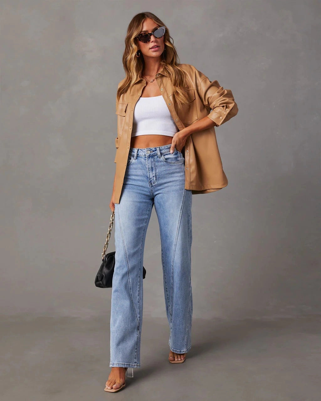 VintageFlow™ | Hohe Taille Weite Jeans mit Vintage-Look