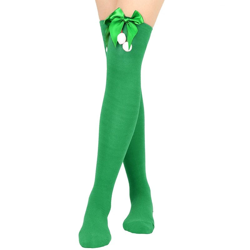 FestiveSocks™ – Knee Highs with Bows | Holiday Collection