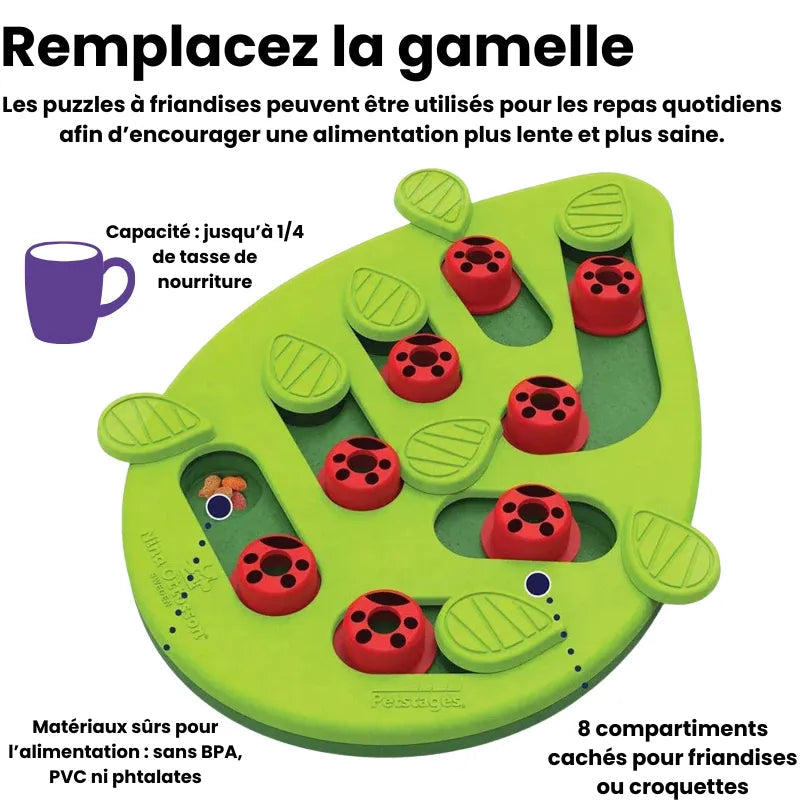 PurrPlay™ - Interaktiver Puzzle-Katzennapf für unterhaltsame Mahlzeiten