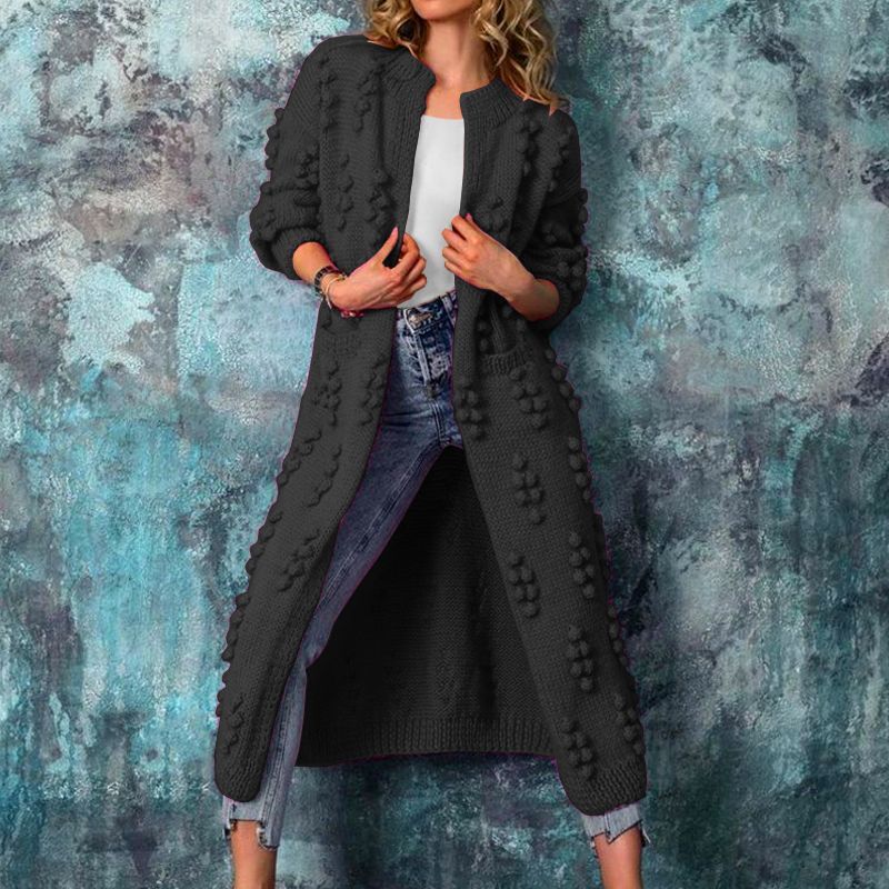 Silmere™ | Langer Pullovermantel mit Wellenmuster