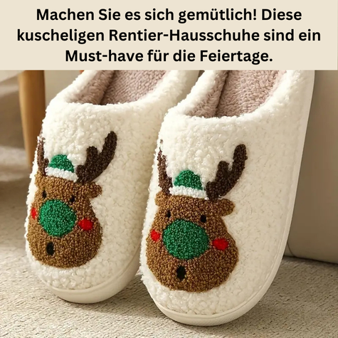 FluffSteps™ - Kuschelige Plüschhausschuhe für warmen Winterkomfort