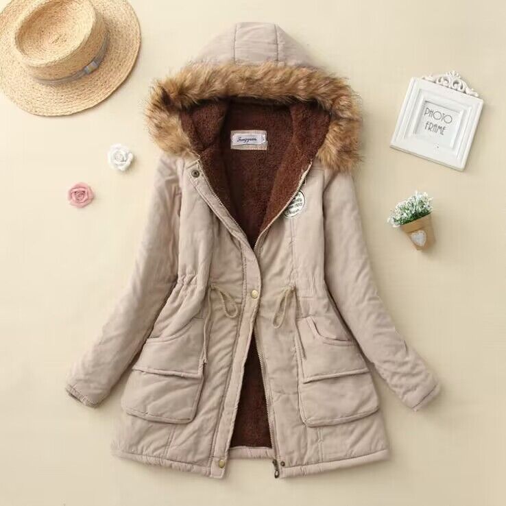 50 % Rabatt | Darlene™ - Damen-Fleecejacke mit Kunstfellkapuze und Kordelz
