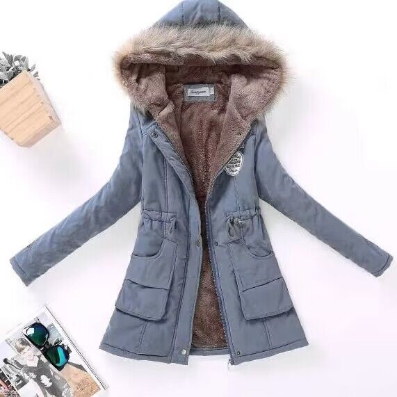 50 % Rabatt | Darlene™ - Damen-Fleecejacke mit Kunstfellkapuze und Kordelz