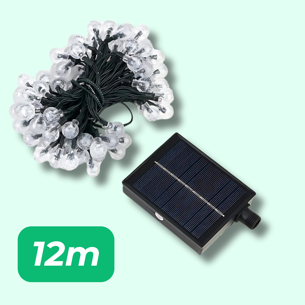 LumiGlow™ Kristall-Solarlichterkette für magische Außenbeleuchtung