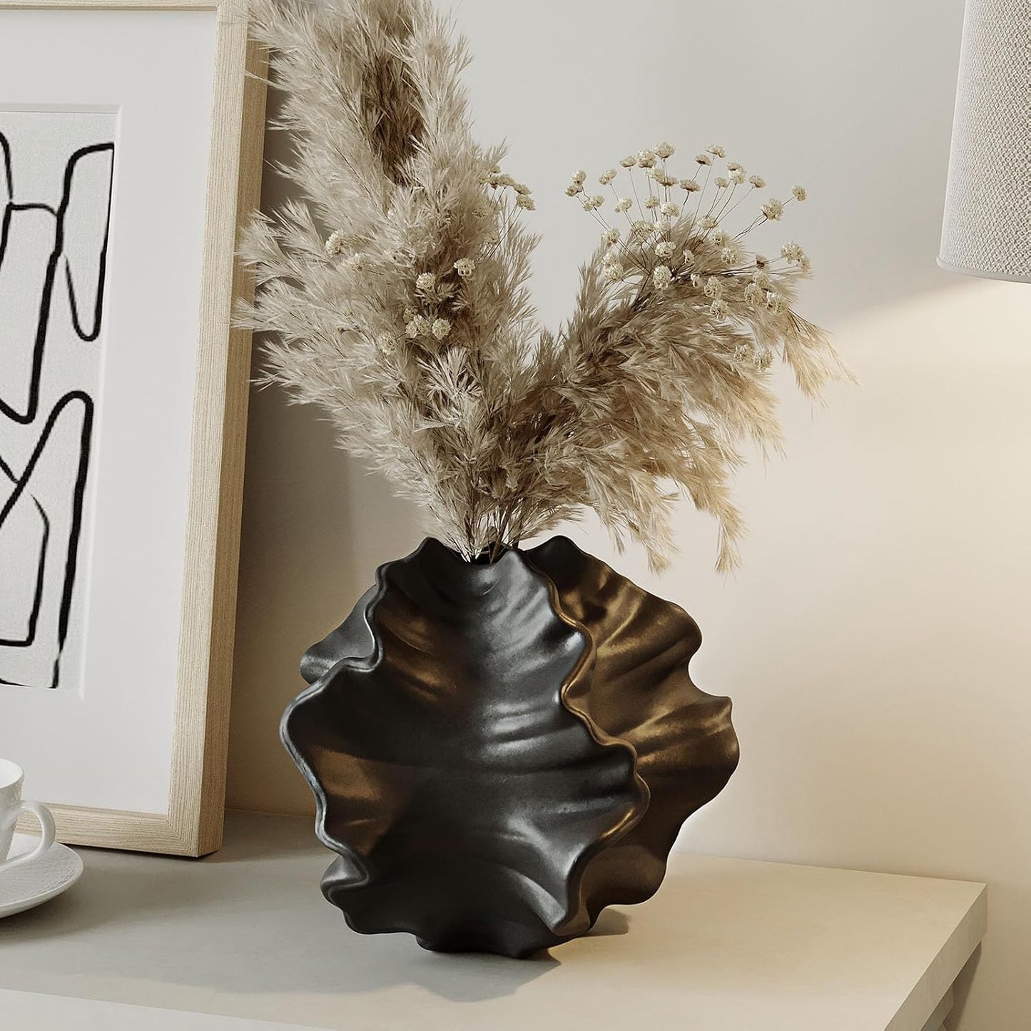 Von der Meeresoberfläche inspirierte Wellen-Wandkunst für elegantes Küstendekor