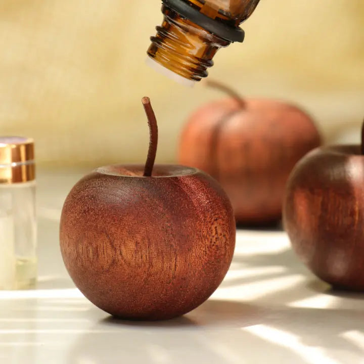 AromaApple™ - Handgefertigtes Ätherisches-Öl-Diffusor-Set aus Holz