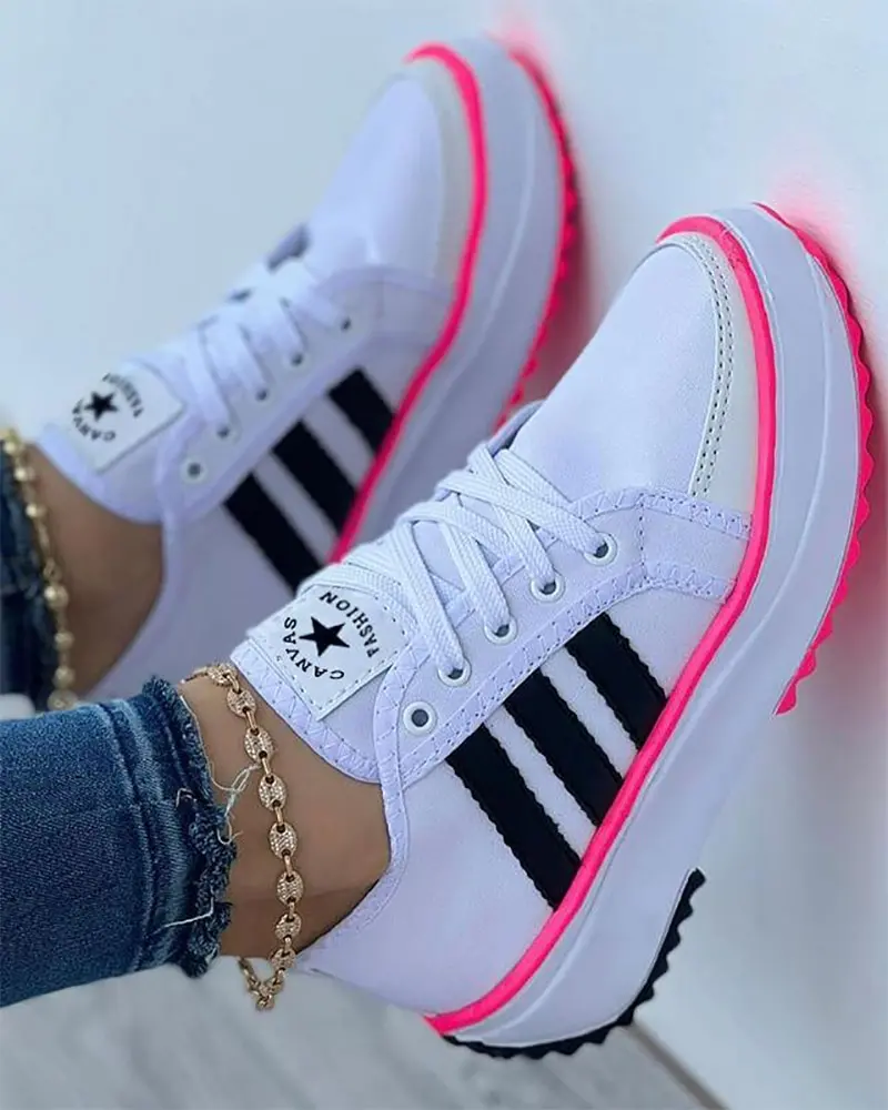 50 % RABATT | Bunte, atmungsaktive Canvas-Sneaker für Damen