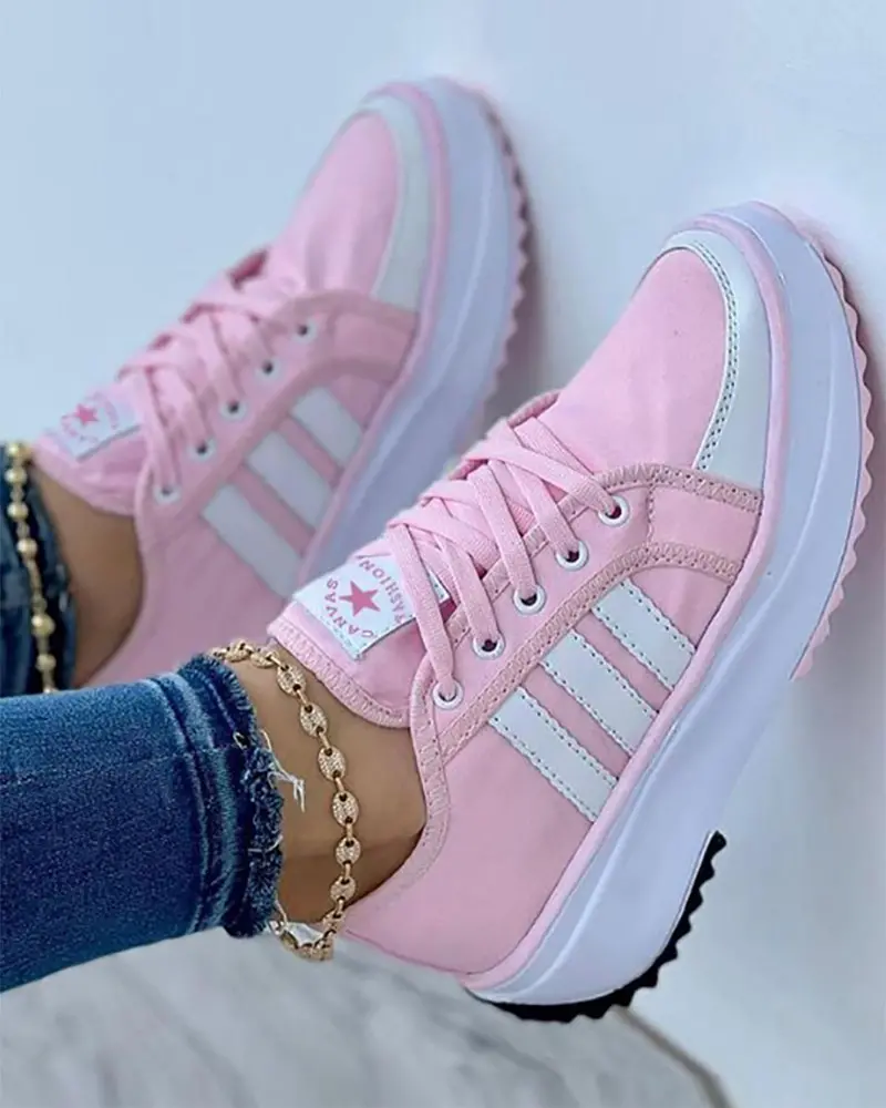 50 % RABATT | Bunte, atmungsaktive Canvas-Sneaker für Damen