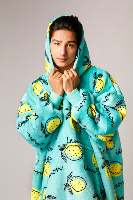 Citrus Lemon™ Ultra-Soft Sherpa Hooded Blanket