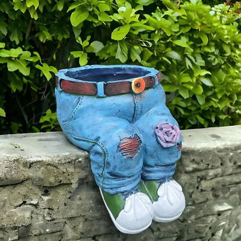 BloomPants™ – Kreatives 3D-Denim-Blumentopf-Design