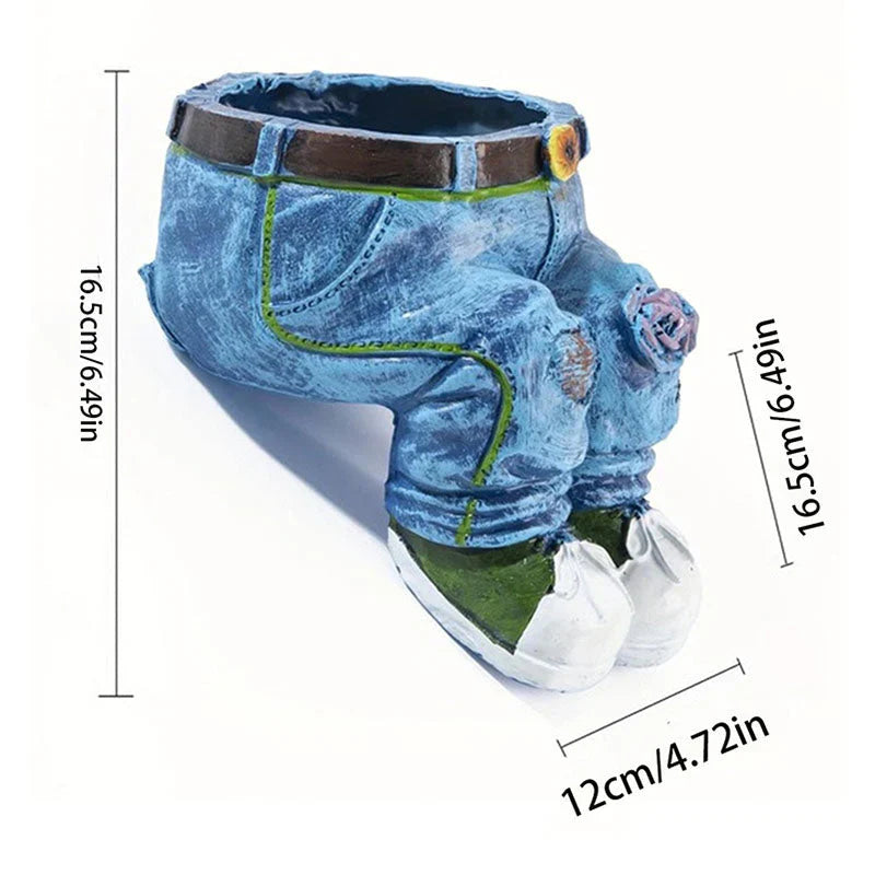 BloomPants™ – Kreatives 3D-Denim-Blumentopf-Design