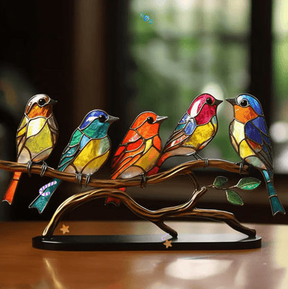 Bunter Buntglas-Vogel Sonnenfänger für Fensterschmuck
