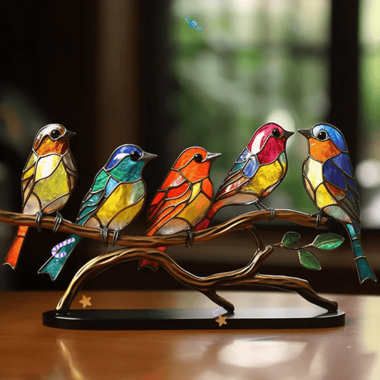 Bunter Buntglas-Vogel Sonnenfänger für Fensterschmuck
