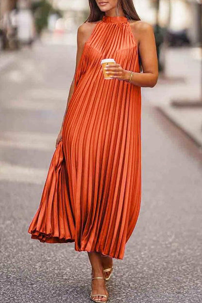 Aurelisse™ | Plissiertes, lockeres Midikleid in A-Linie